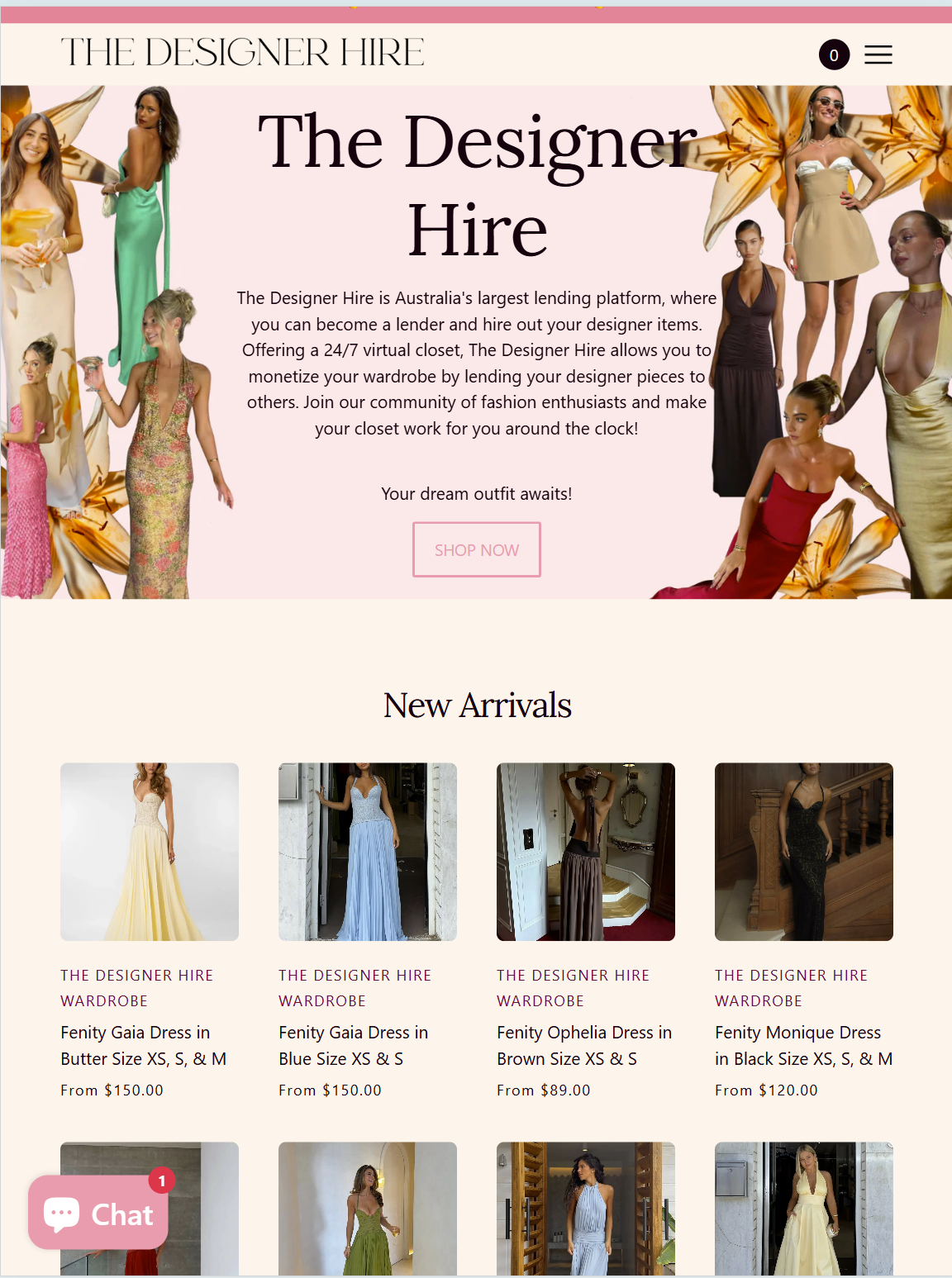 The Designer Hire storefront